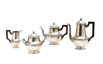 Tea and coffee set in silver 925 thousandths,...