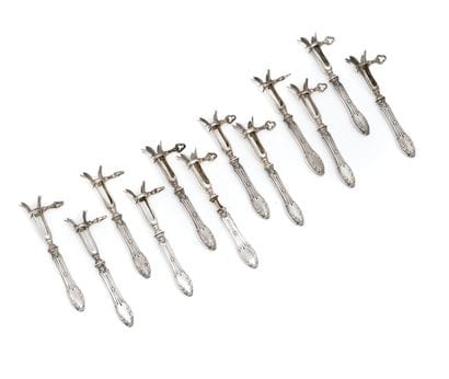 SET of twelve 925 thousandths silver and...