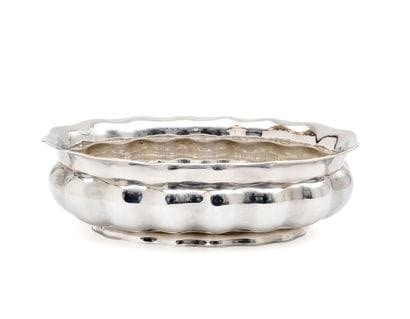 800-thousandths silver oval polylobed JARDINIERE,...