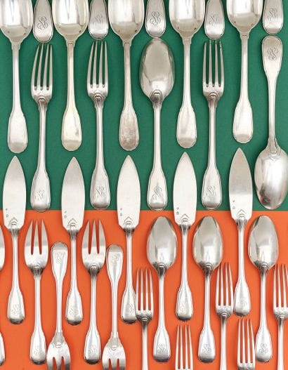 PART OF A 925-thousandths silver dinner service,...