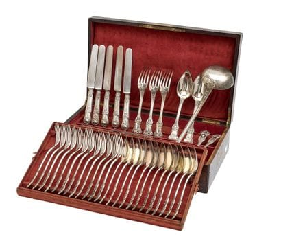 925-thousandths silver MENAGERE SET, with...