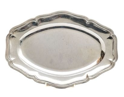 Oval PLAT in silver 925 thousandths, the...