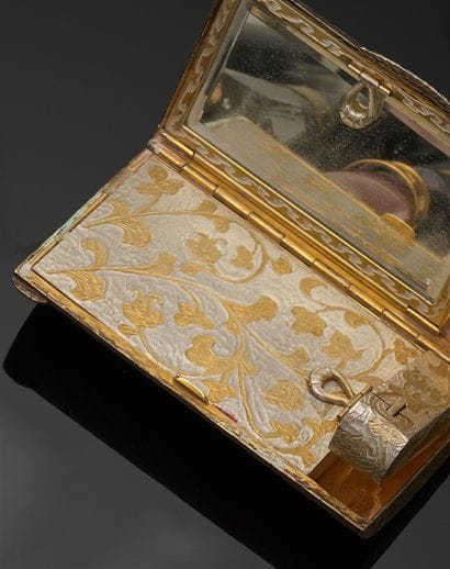 Evening set in silver and vermeil 925 thousandths,...
