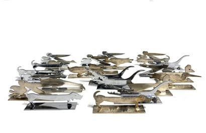 GROUP of twenty-four metal 