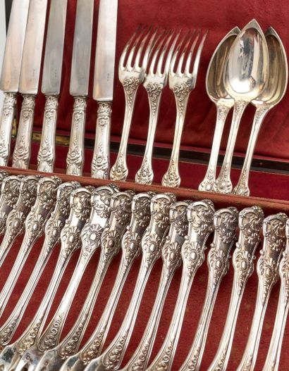 925-thousandths silver MENAGERE SET, with...