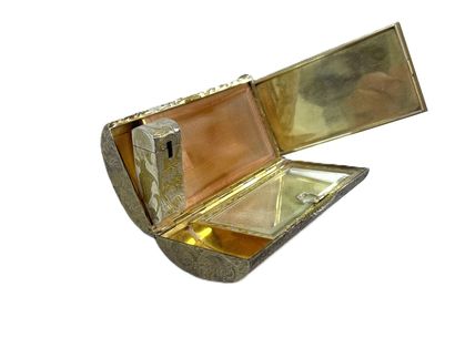 Evening set in silver and vermeil 925 thousandths,...