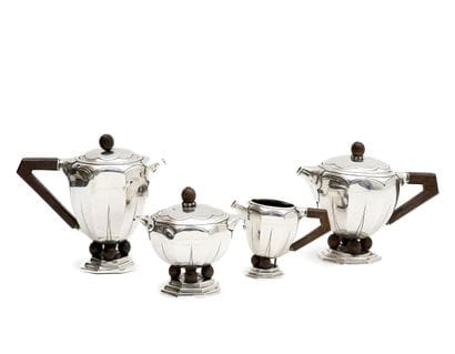 TEA and coffee service in silver 925 thousandths,...