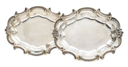 SET of two 925-thousandths silver serving...
