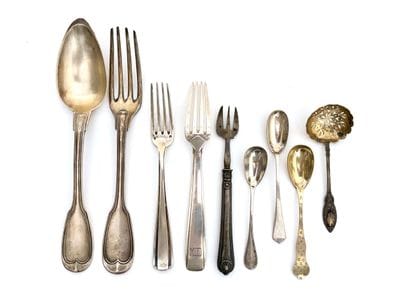 SET in silver 800 and 925 thousandths, including...