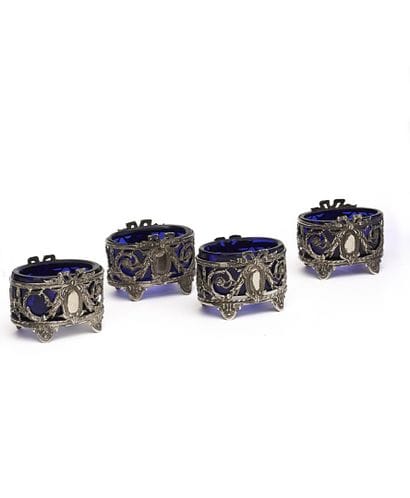 SET of four Louis XVI style 925 thousandths...