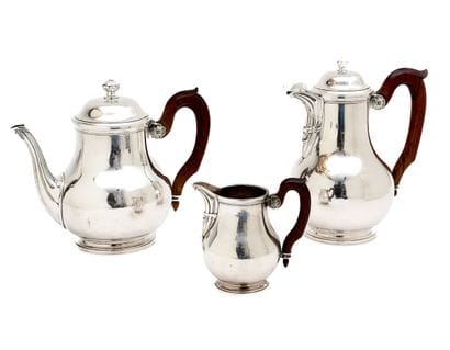 TEA and coffee service in silver 925 thousandths,...