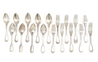NINE 925-thousandth silver COVERS, filet...