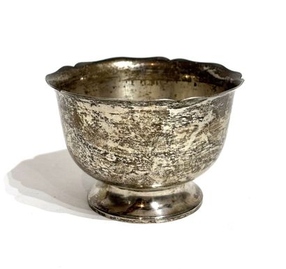 SET of six individual silver-plated asparagus...