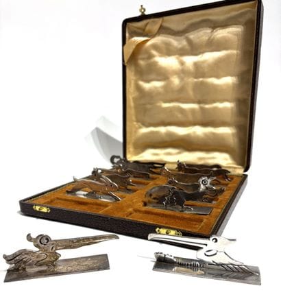 TWELVE silver-plated 