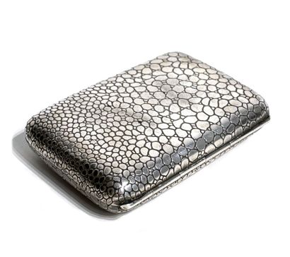 Cigarette case in silver 800 thousandths,...