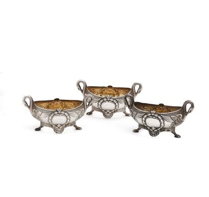 SET of three Empire-style 925 thousandths...