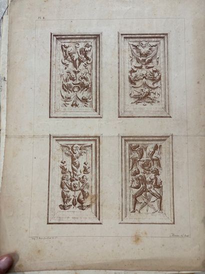 POCHETTE A DESSINS comprenant des gravures...