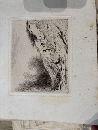 POCHETTE A DESSINS comprenant des gravures...