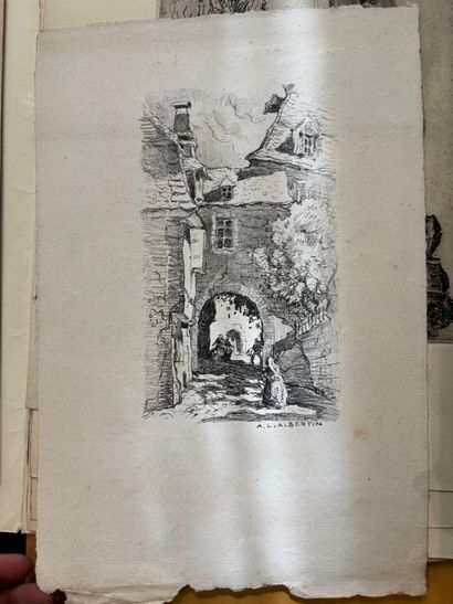 POCHETTE A DESSINS comprenant, gravures,...