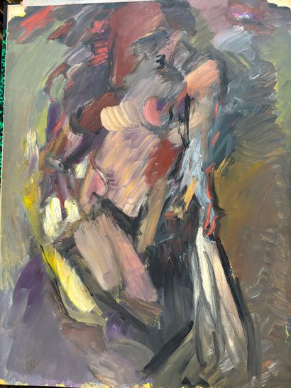 POCHETTE A DESSINS comprenant, gouaches sur...