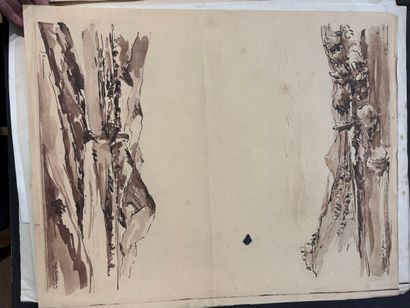 POCHETTE A DESSINS comprenant, gravures,...