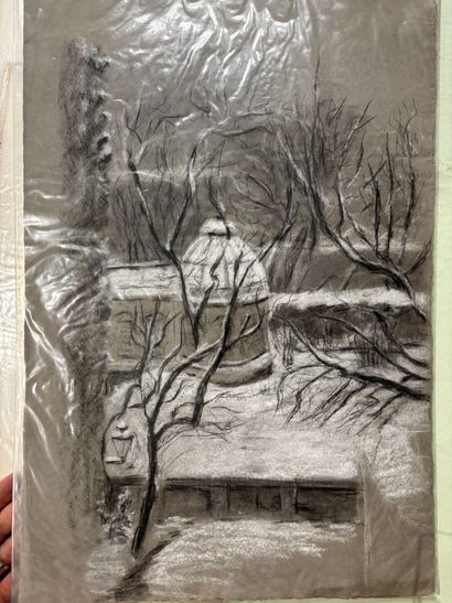 POCHETTE A DESSINS comprenant, gravures dessins...