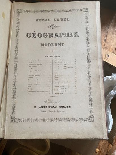 Reunion of three geography atlases 
19th...