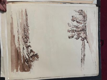 POCHETTE A DESSINS comprenant, gravures,...