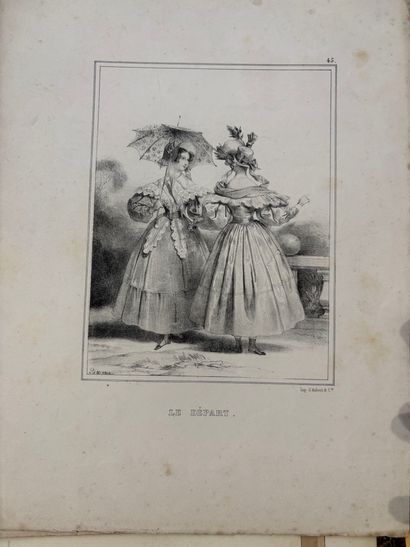 POCHETTE A DESSINS comprenant, gravures et...