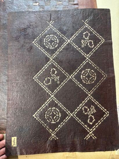 DRAWING POCKET with Japanese paper cut-o...