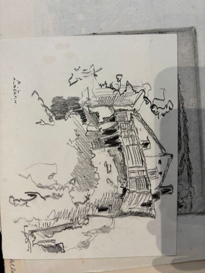 POCHETTE A DESSINS comprenant, gravures,...