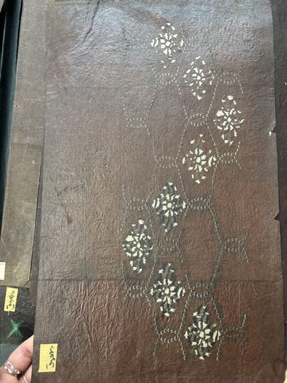 DRAWING POCKET with Japanese paper cut-o...