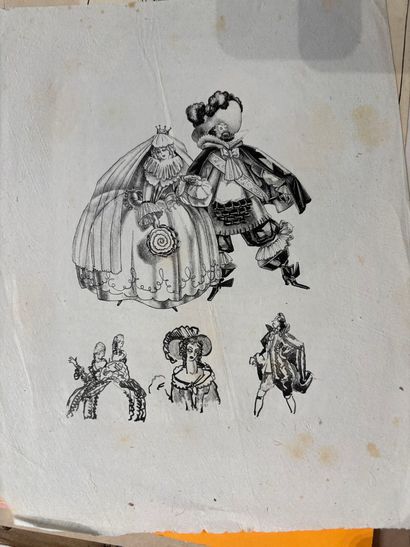 POCHETTE A DESSINS comprenant des gravures...