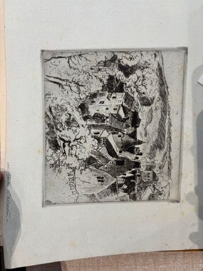 POCHETTE A DESSINS comprenant, gravures,...