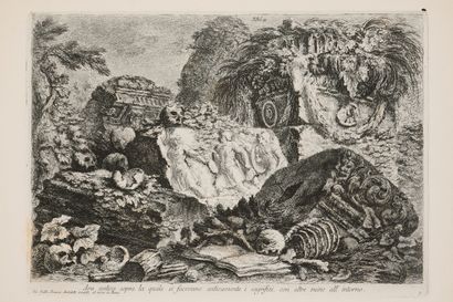 POCHETTE A DESSINS comprenant vingt gravures...
