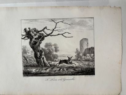 POCHETTE A DESSINS comprenant des gravures...