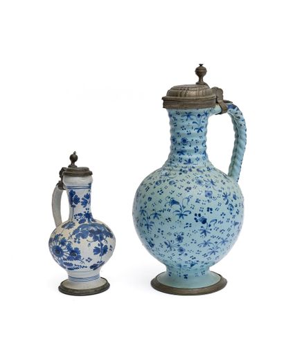 Delft and Hanau
Two earthenware pitchers...