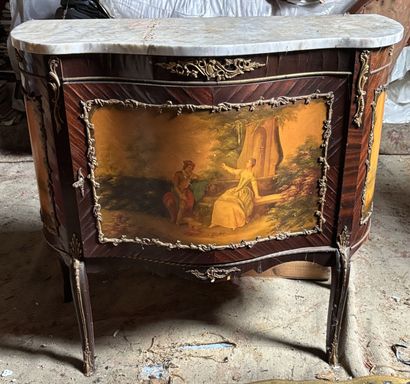 LITTLE COMMODE in veneered and painted wood,...
