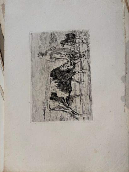 POCHETTE A DESSINS comprenant, gravures et...