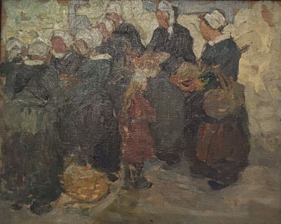 Georges GOBO (1876-1956) (attribué à) 
Marché...