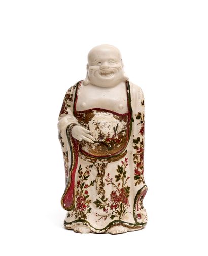 Japon
Statuette de bouddha souriant, debout...