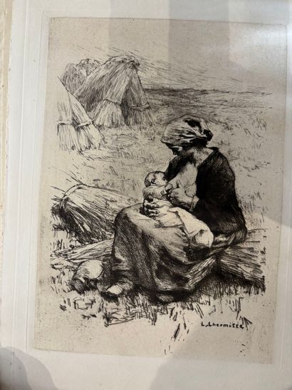 POCHETTES A DESSINS comprenant, huile sur...