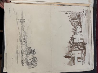 POCHETTE A DESSINS comprenant, gravures,...
