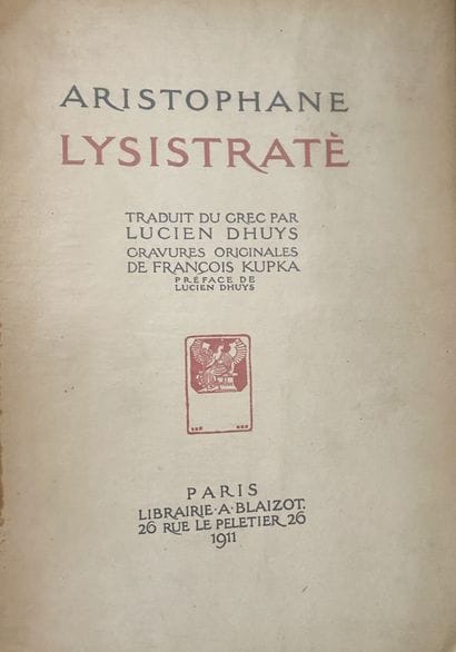 ARISTOPHANE - KUPKA (François).
Lysistraté....
