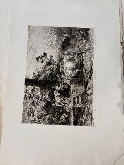 POCHETTE A DESSINS comprenant, gravures et...
