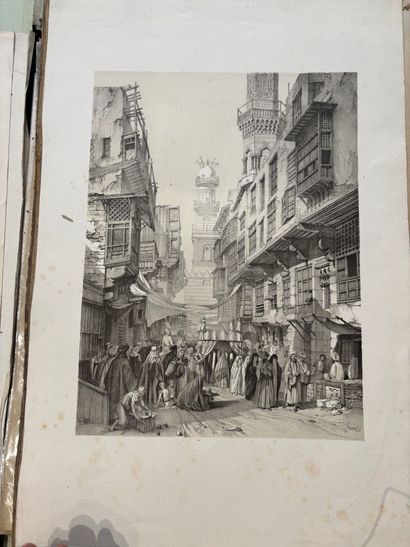 POCHETTE A DESSINS comprenant, gravures dessins...