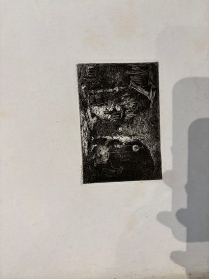 POCHETTES A DESSINS comprenant, huile sur...