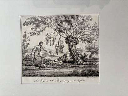 POCHETTE A DESSINS comprenant des gravures...