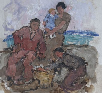 Georges GOBO (1876-1956) (attribué à) 
Famille...