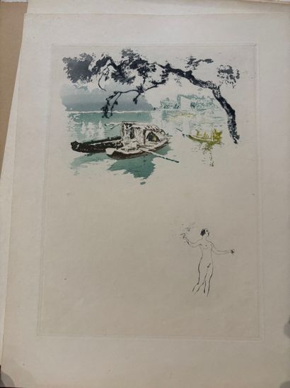 POCHETTE A DESSINS comprenant, gravures et...